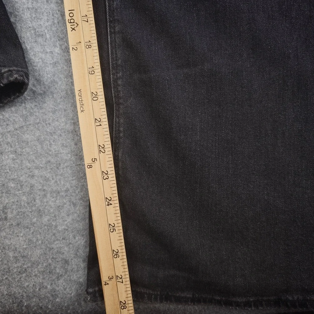 American Eagle Super Curvy High Rise Baggy Wide Leg Jeans Women's 12 Short Black